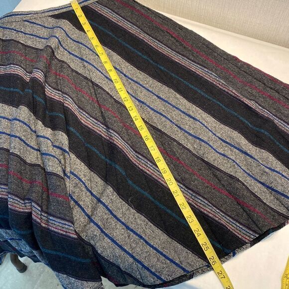 Vtg Marilyn Togs Midi Skirt Wool Blend Small XS Gray Stripe - Picture 11 of 12